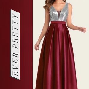 BRAND NEW sequin, satin formal dress